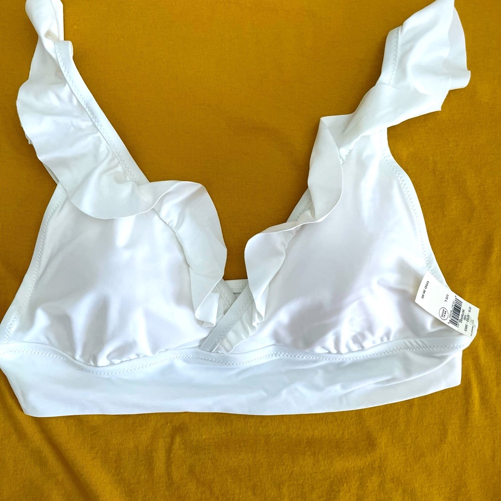 White swim top from Aerie